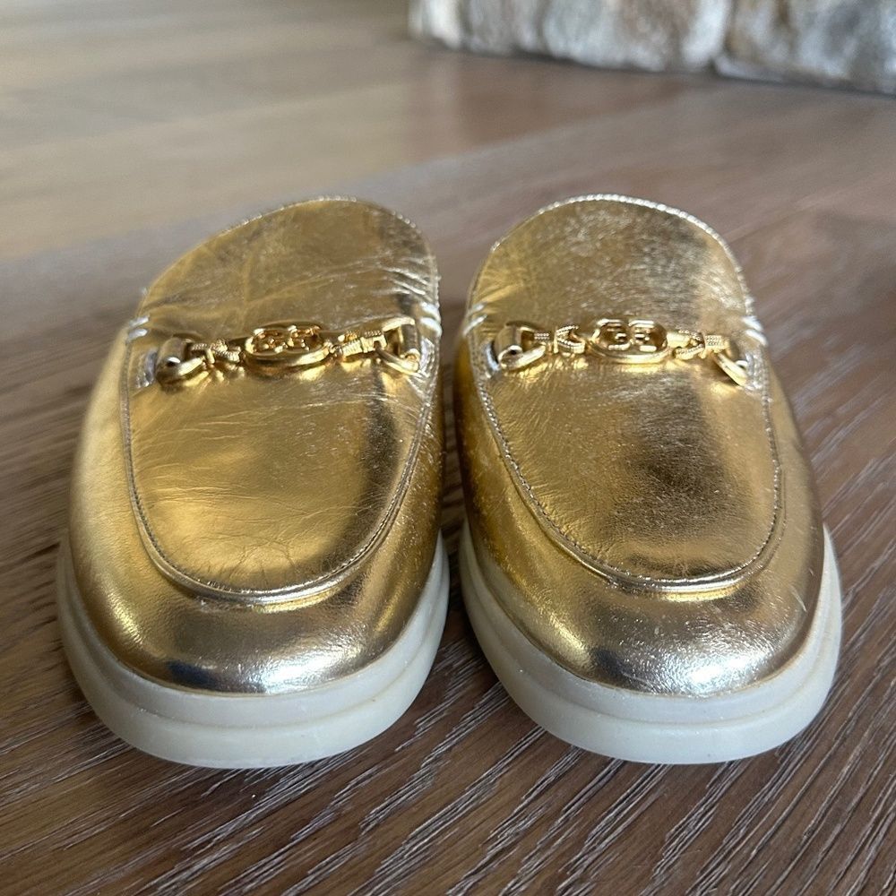 Sam Edelman Kira Bit Mule Loafers | Amber Gold Leather | Size 7 | NWOB - Picture 4 of 11